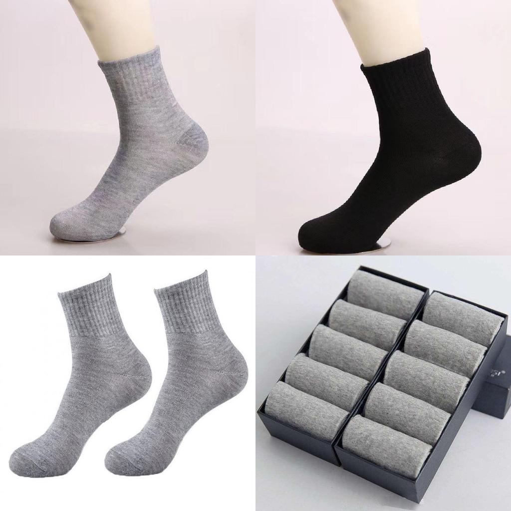 Superior Quality Men's Cotton Socks Moisture-wicking Anti-odor Crew Length