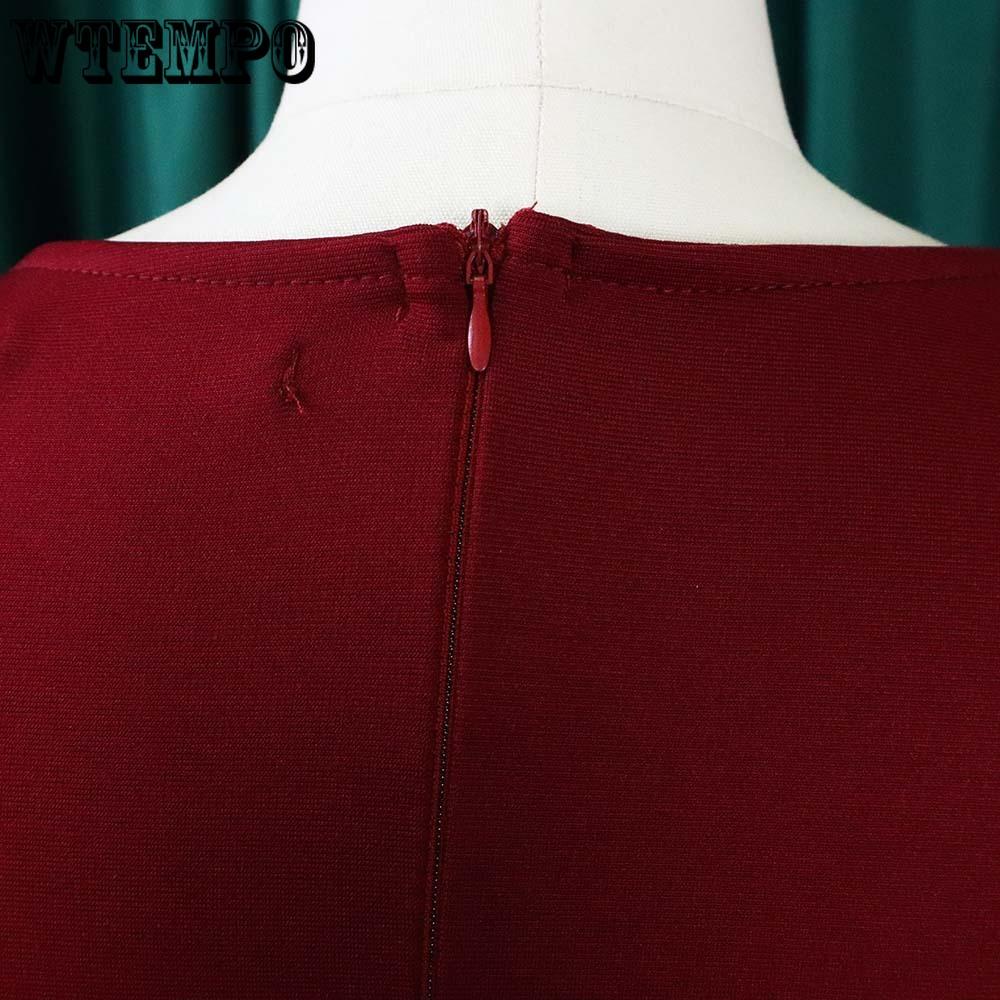 Spring and Summer Large Size Solid Color High Waist Temperament Commuter Ruffle Sleeve Package Hip Long Dresses