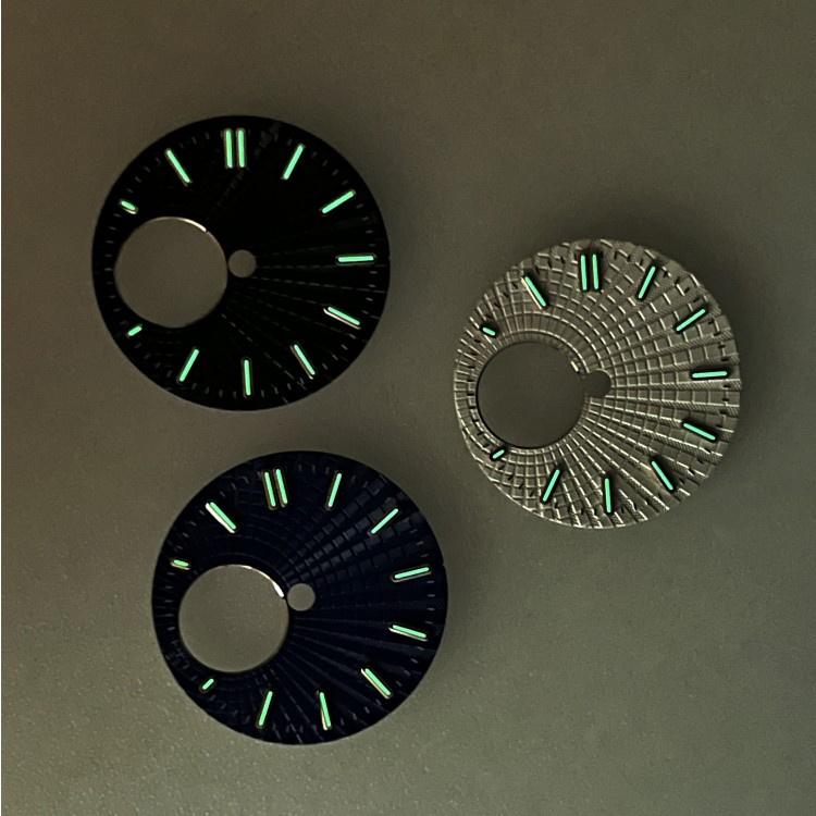 28.5mm Hollow Out Dial Fit NH38/34 Movement Green Luminous High-Quality Copper Dial Watch Modification Accessories