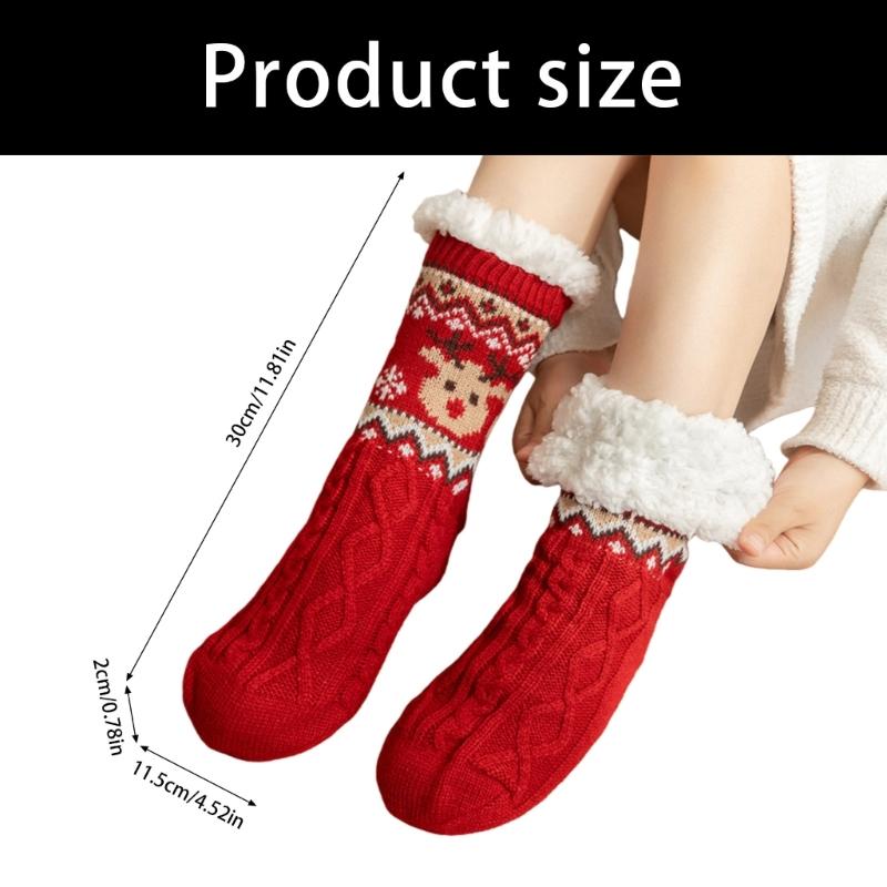 Warm Acrylic Winter Floor Socks Perfect For Elderly Kids Christmas Home Decoration Snow Sleep Essential
