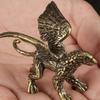 Exquisite Mini Griffin Sculpture Vintage Griffin Statue Brass Griffin Figurines  Birthday Gift