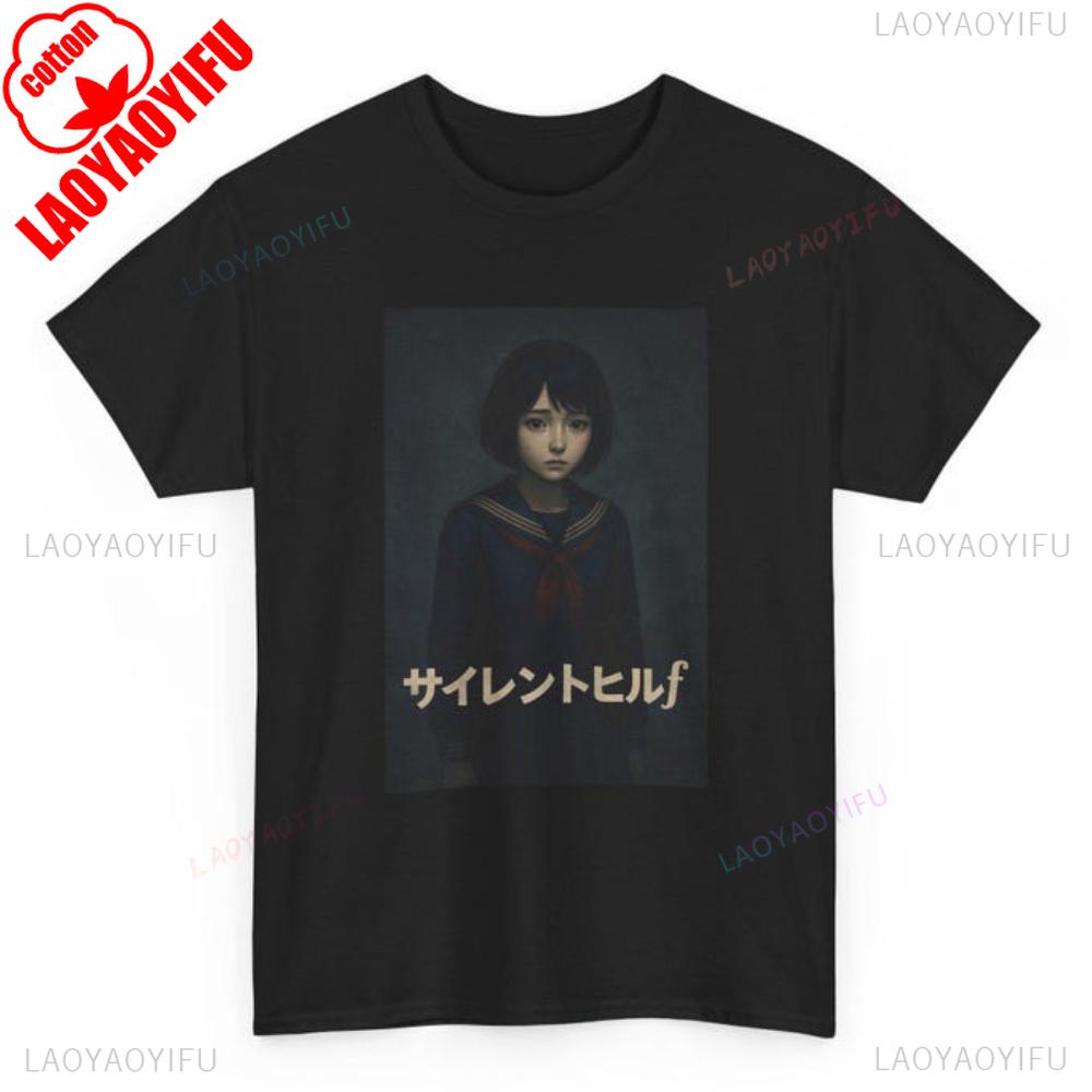 

Silent Hill F Shirt Japanese Style Tshirt Gaming TShirt Newest Silent Hill New Works Printed Tee Men Women Unisex Cotton Tops 4XL