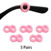 KAMMPT 5 Pairs/lot Non-slip Silicone Ear Hooks for Eyewear Soft Anti Slip Ear Hooks Glasses Accessories Anti-fall Eyewear Holder