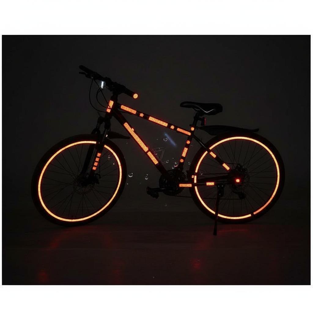 Honeycomb Reflective Stickers For Bicycle And E-Bike High-Visibility Safety Warning Strips Waterproof Sunproof