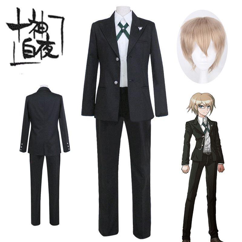 Stylish Danganronpa Byakuya Togami Costume Elegant Black Jacket Pants Shirt Suit