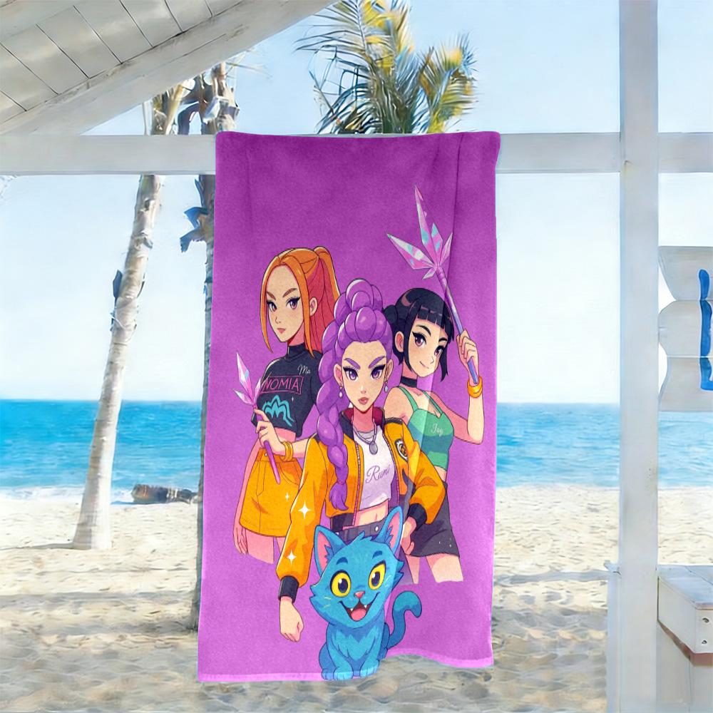 Huntress Power Squad Beach Towel Super Soft Microfiber Quickdry Fabric Comfortable Lightweight