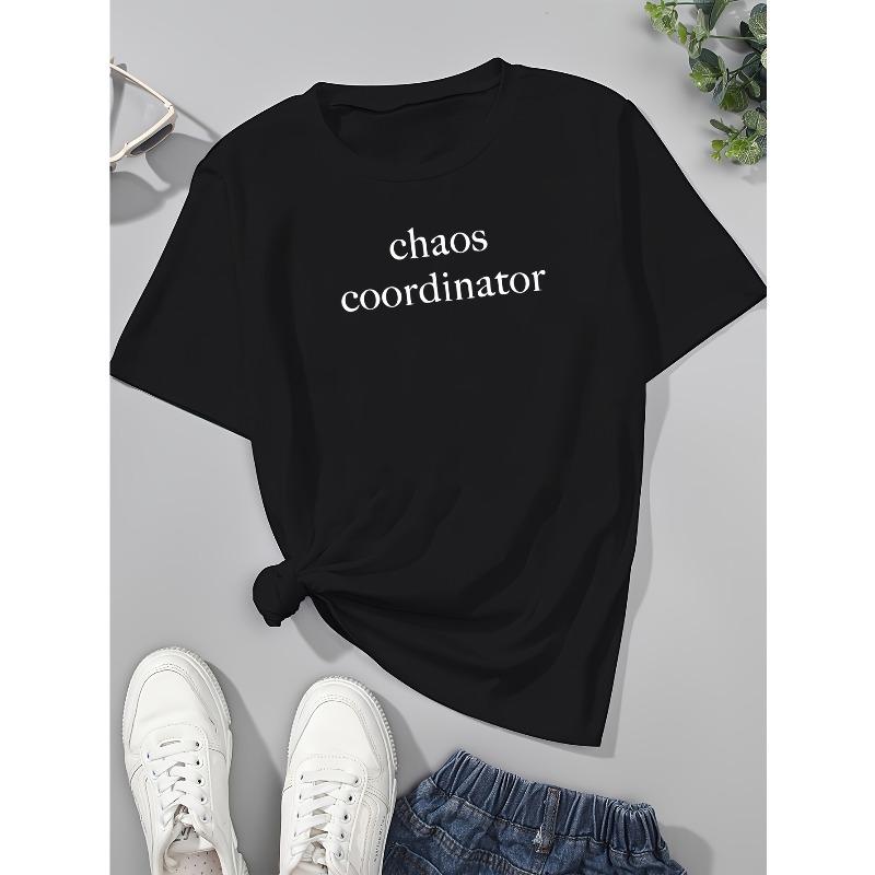 

European Size Women s T-shirts / Lettering Print Comfortable Color T-shirts / Casual Style 4XL