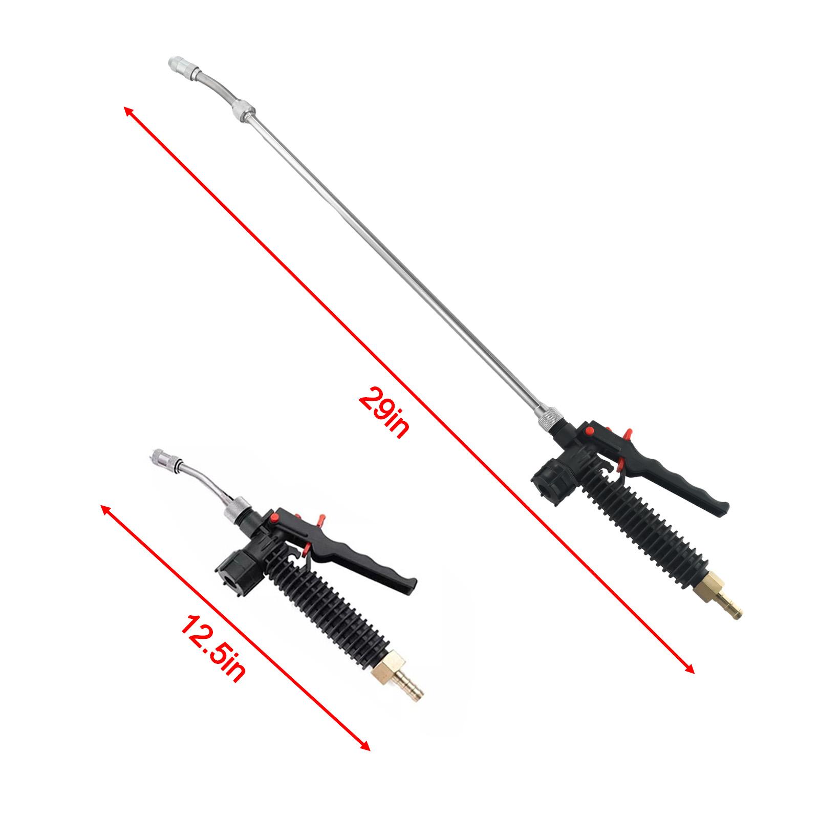 

High Pressure 29 Inch Sprayer Wand Stainless Steel Tube Brass Barb For Garden And Car Wash Fits For Most 3/8 Inch Hoses China Mainland