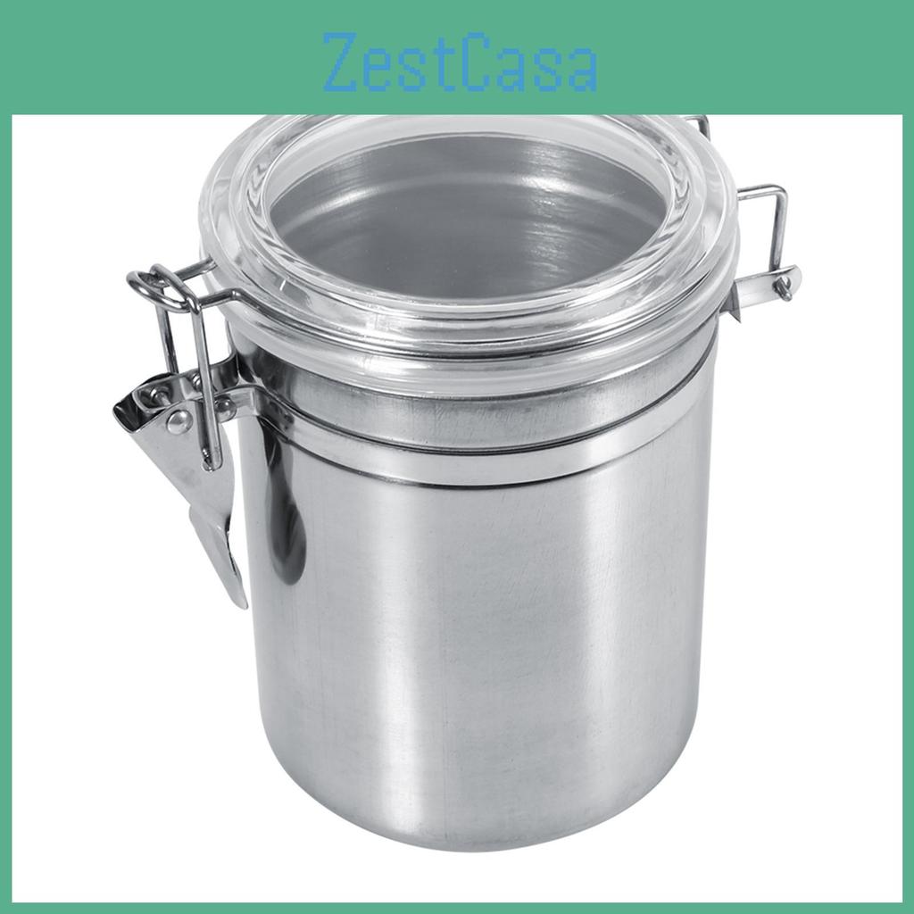Steel Kitchen Food Stainless Storage Container Bottle Sugar Tea Coffee Beans Canister L