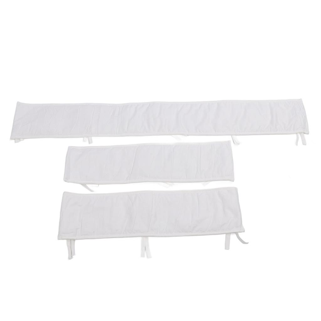 3 ks Bavlněný chránič postýlky pro miminko Měkký nárazník Dětská protikolizní zábrana Jednobarevná dělená postel