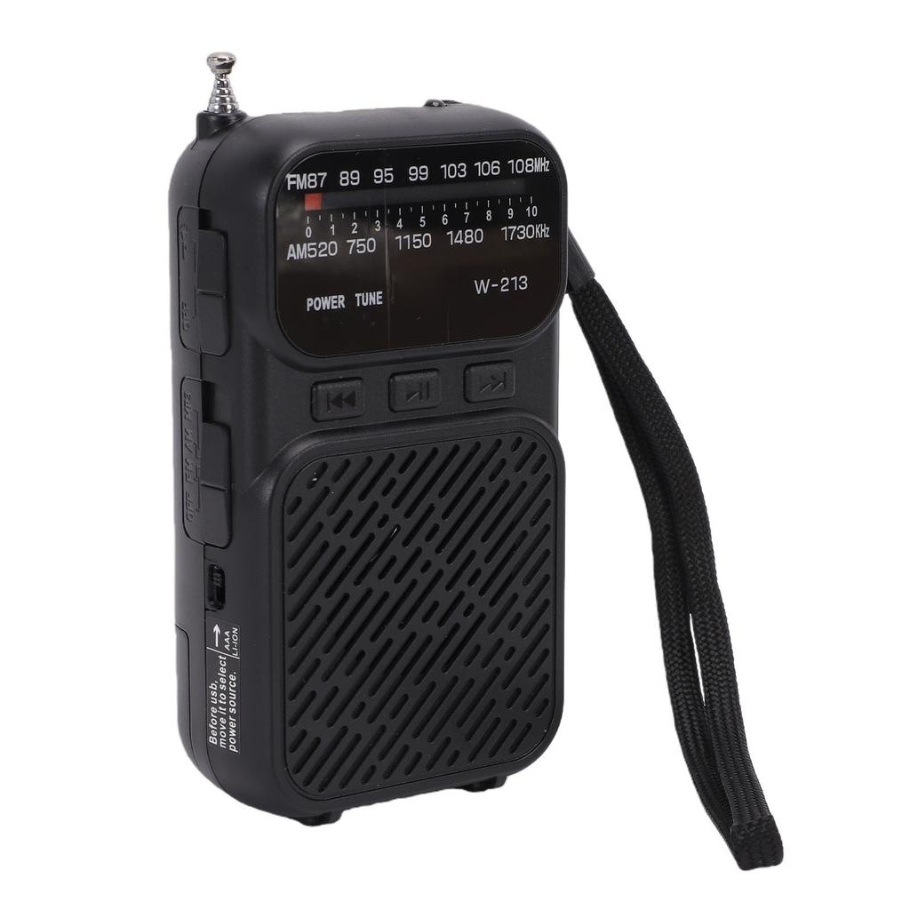 Portable Radio AM FM with   5.3 Battery Operated   Radio with Small Memory Card Flashlight