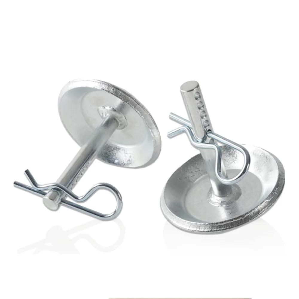 Heavy Duty Steel Snow Plow Skid Shoe Stainless Steel Adjustable Pin Replacement Skids Round Shaft Non-Slip Design Snow Plow Feet