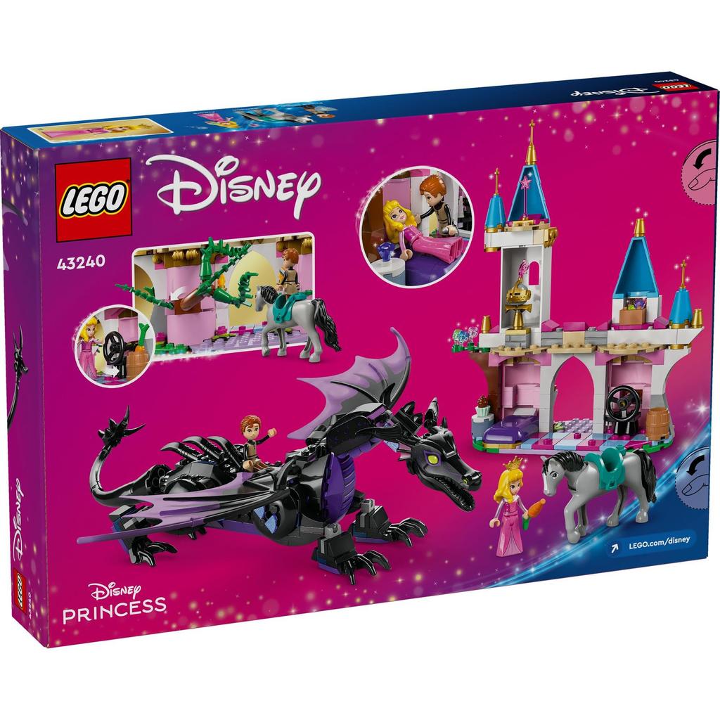 LEGO Disney Princess Maleficent As a Dragon Toy Present Birthday Block Christmas Girls Boys Children 7 Years Old 8 Years Old 9 Years Old Elementary