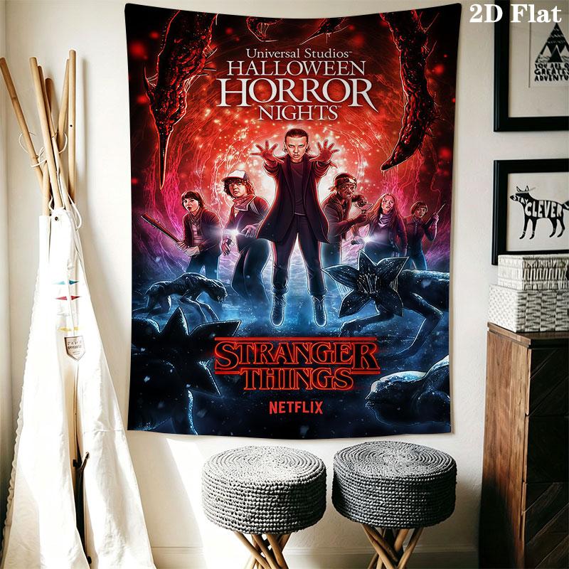 Stranger Things D Wall Hanging Printed Fabric Blanket Decorative Tapestries for Bedroom Living Room Home Decor