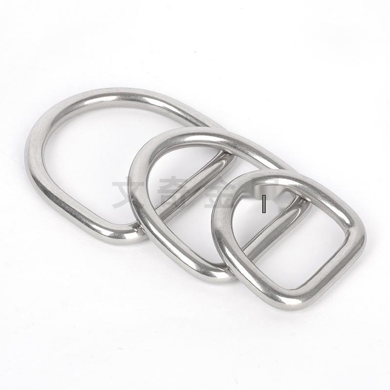 304 Stainless Steel Semi-circular D-Ring Bag Strap & Hat DIY Seamless Triangle Buckle.