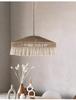 Wabi-Sabi Retro Hemp Rope Tassel Chandelier for Bedroom or Living Room