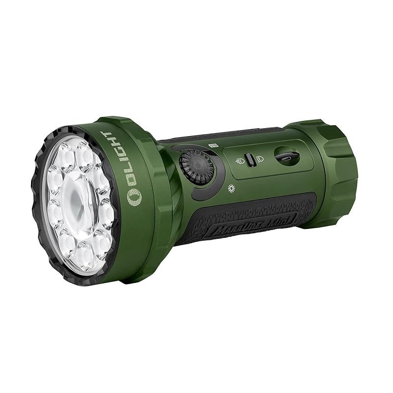 

OLIGHT Marauder MINI flashlight led flash light powerful strongest handy light 7000 lumens Range 600M 43.5H runtime rechargeable disaster prevention