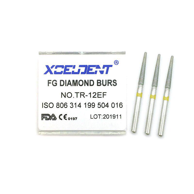 1 Pack Dental Diamant FG Hochgeschwindigkeitsbohrer zum Polieren Glätten Zähne Polierer TR-12EF