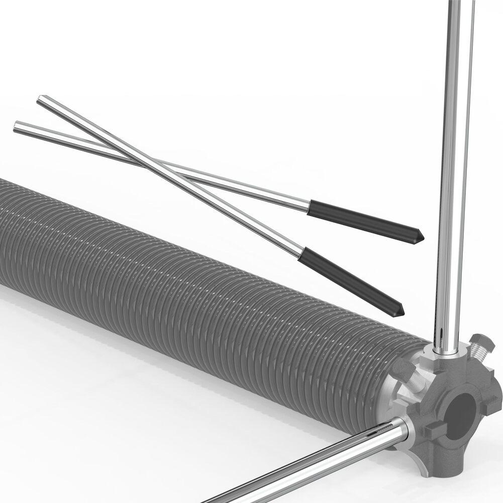 2PCS 1/2 Inch * 17.2 Inches Garage Door Torsion Spring Reel Anti-Slip Handle Torsion Spring Winding Bars