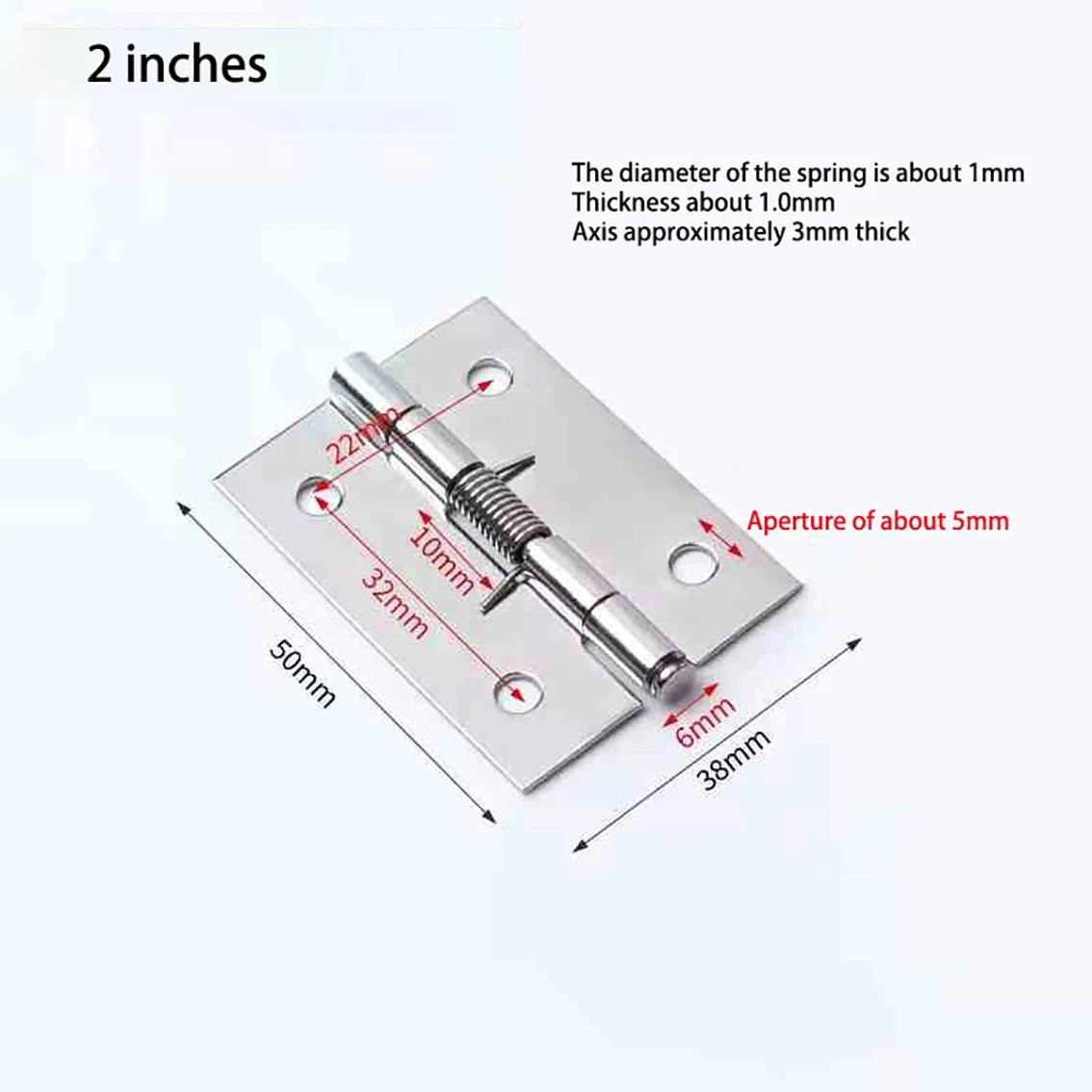 

Stainless Steel Spring Hinges Automatic Return Door Connector Drawer Furniture Cabinet Fitting Hinge Hardware Accessories 2pcs