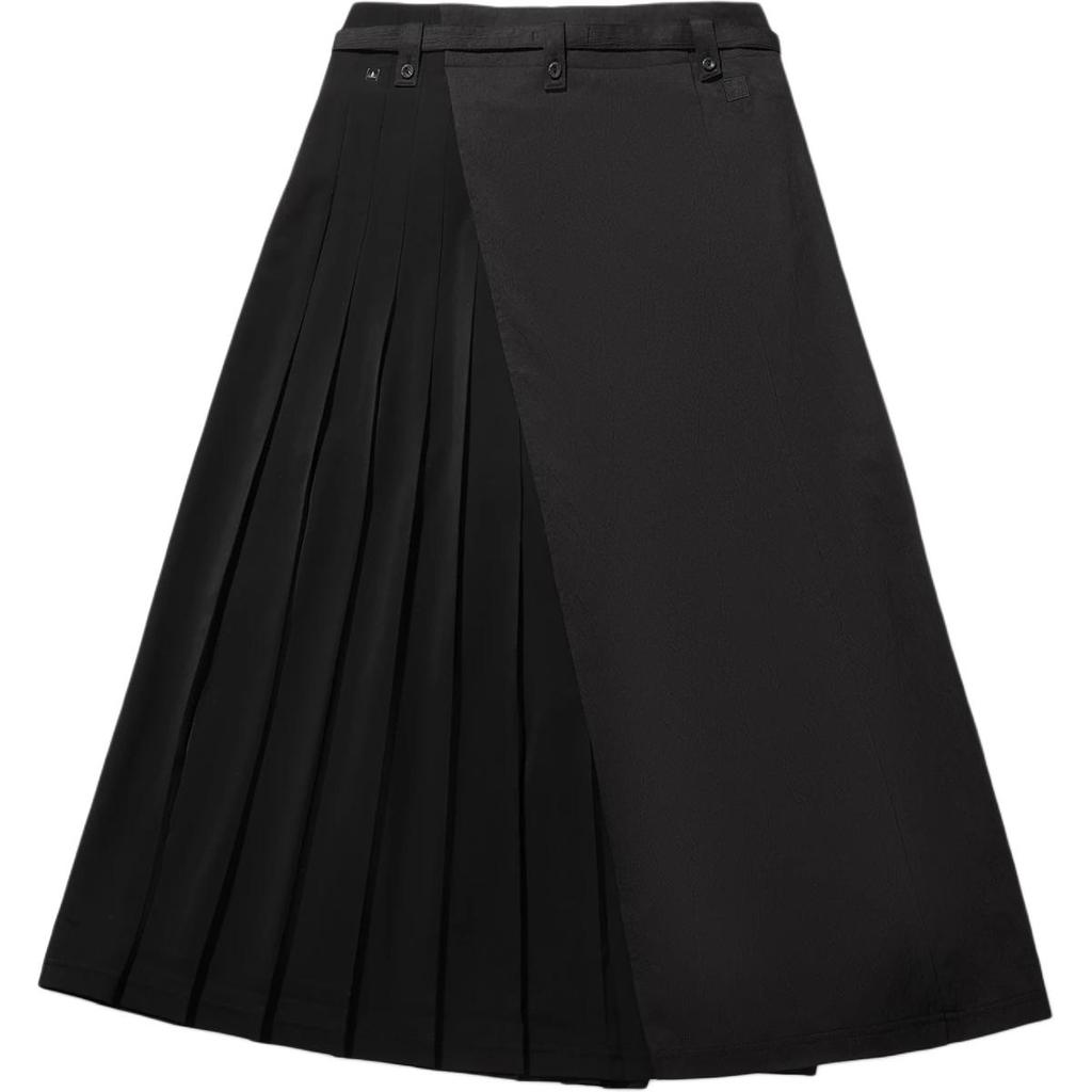 Li Ning Kung Fu Series Solid Color New Chinese Style Comfortable Casual Long Skirt Women Skirts ASKW114-3