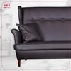 Lounge Set of Furniture Wingback Eco Leather Sofa Armchairs Poufs Family Furniture Set