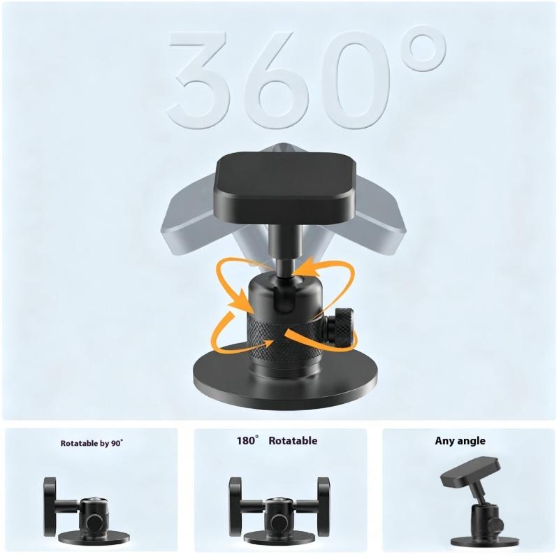 Aluminum Alloy Camera Base Bracket Featuring Detachable Magnetic Design Multiple Angle Adjust for 360 GO Ultra
