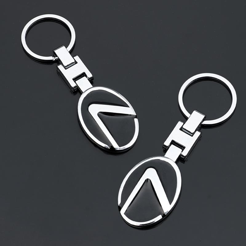 1Pcs Zinc Alloy Car Emblem Key Ring Keychain Decor Accessories Valve Cap For Lexus ES RX NX LS UX LM LX GX LC RZ GS IS300 RX350 JX1