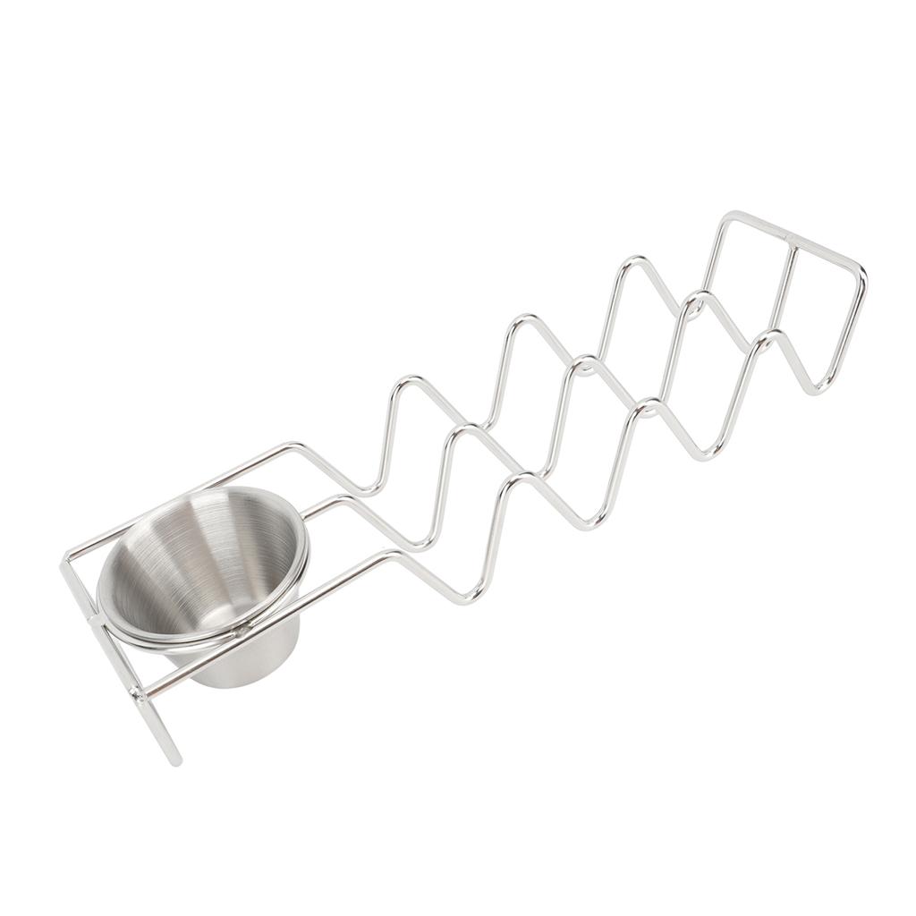 Tabletop Taco Stand Taco Mold Stainless Steel Taco Tray with Sauce Bowl for Home Kitchen Restaurant
