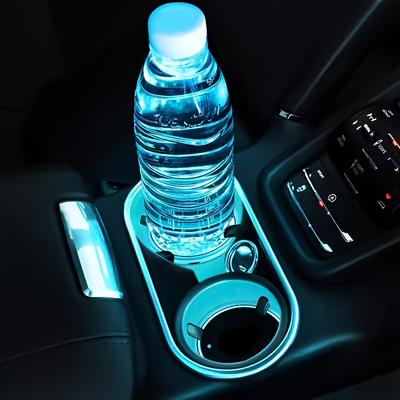 Universal Smart LED Neon Car Cup Holder Coaster USB Rechargeable 7 Color Changing Light Pad