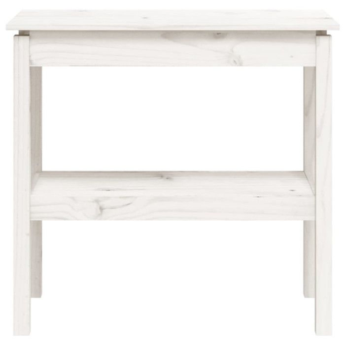 VidaXL Console Table White 80x40x75 Cm Solid Pine Wood 814305