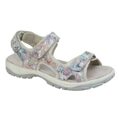 Womens/Ladies Floral Leather Sports Sandals