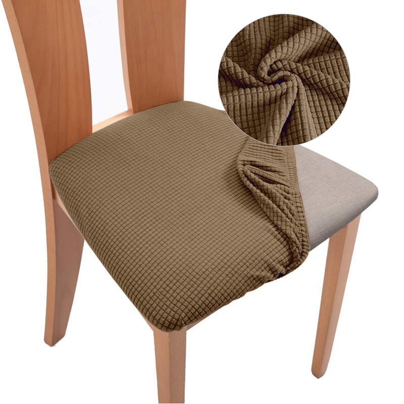 Jacquard Chair Seat Covers Chair Removable For Hone Washable Upholstered Dining Room Chair Seat Protector Cushion Slipcovers