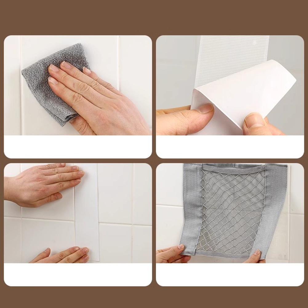 Breathable Mesh Storage Bag Large Capacity Wall-Mounted Garbage Storage Bag Hanging Storage Mesh Bag For Kitchen Cabinet Door
