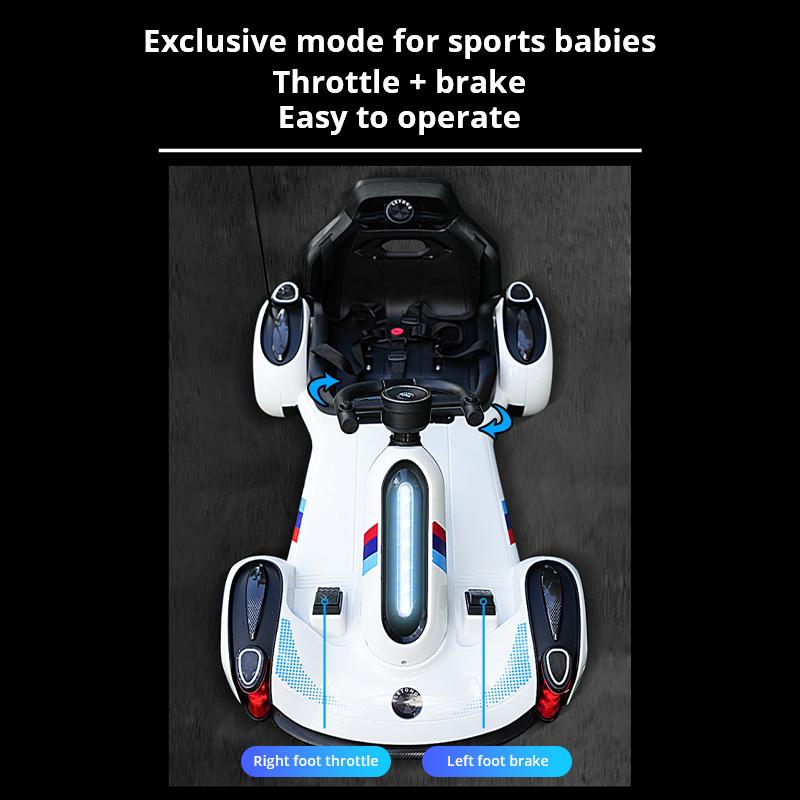 Children's Electric Car 360 Degree Drift Four-wheeled Dual Drive Can Sit Baby Remote Control Toy Car All Terrain Vehicle