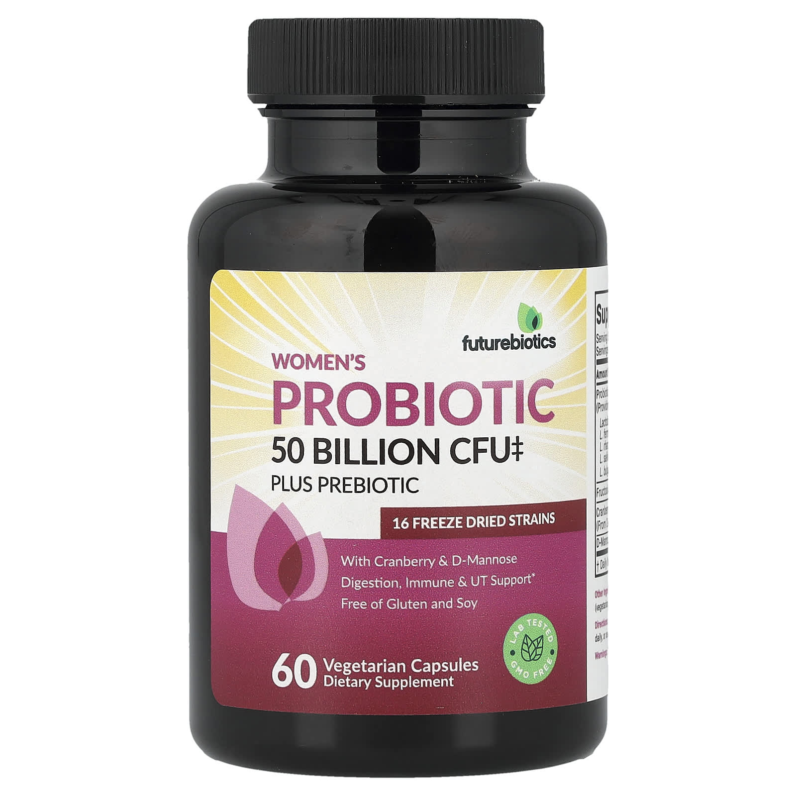 

Futurebiotics, Women s Probiotic Plus Prebiotic, 60 Veggie Capsules