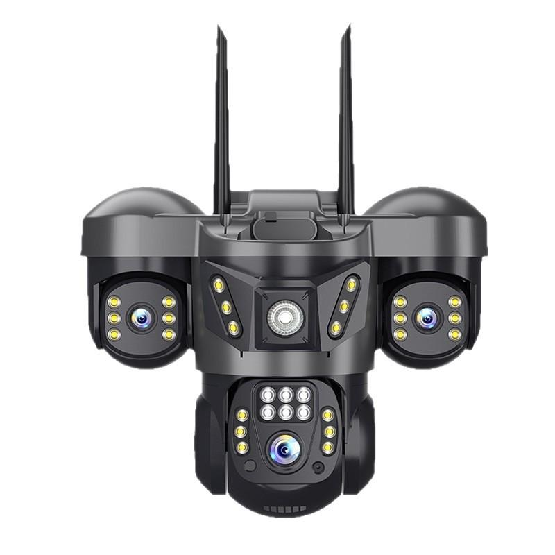 4G Wireless Outdoor Camera with Night Vision and Three-Screen Display for Home Use