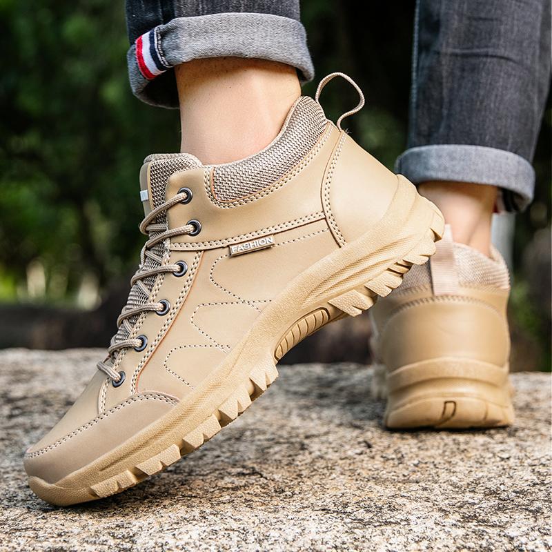 Men Boots Outdoor Hiking Shoes for Men Mountain Boots Non-slip Sneakers Work Shoes
