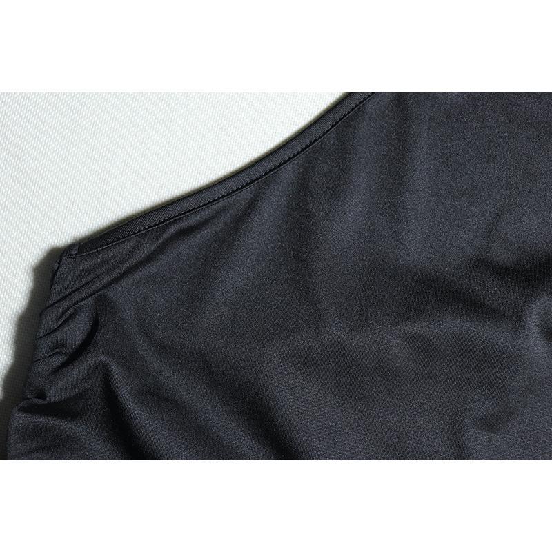 Women's Sexy Square Neck Pleated Dress Solid Color Chest Wrap Long Sleeve Halter Hollow Waist Pack Hip Dress