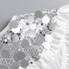 Sophisticated Sparkling Sequins Cape False Collar Elegant Pleated Ruffled Layering Shawl Clothing Accessory for Dress