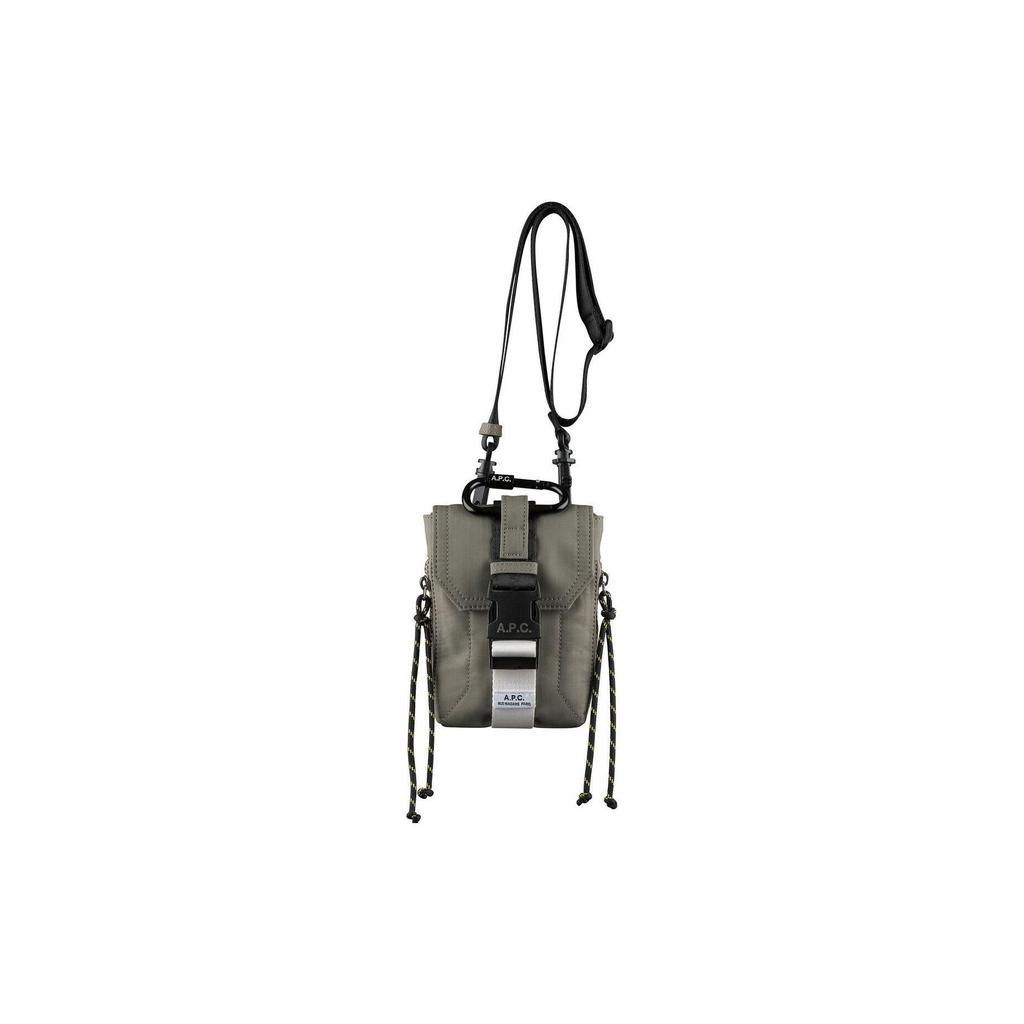 A.P.C. Tracolla Regolabile Dettaglio Corda da Arrampicata Chiusura a Patta Borsa da Collo Borsa a Tracolla da Uomo Kaki PAAFHH61733