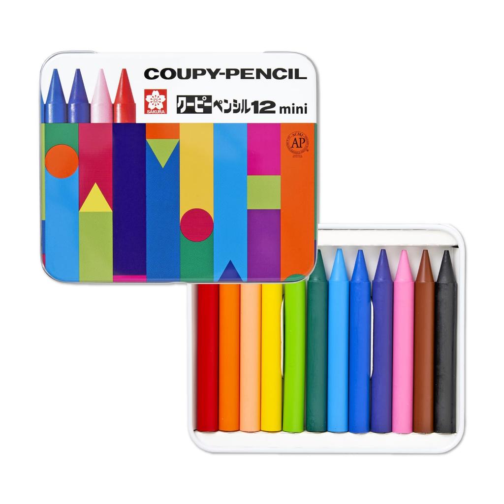 Sakura Crepas Colored Pencil Coupy Pencil 12 Colors Mini Coupy 50th Anniversary Limited FYS12-AN