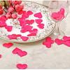 AKOAK 100 Pcs Love Heart Shaped Sponge Petals Handmade DIY Petal Birthday Table Wedding Party Supplies Decoration (Rose red)