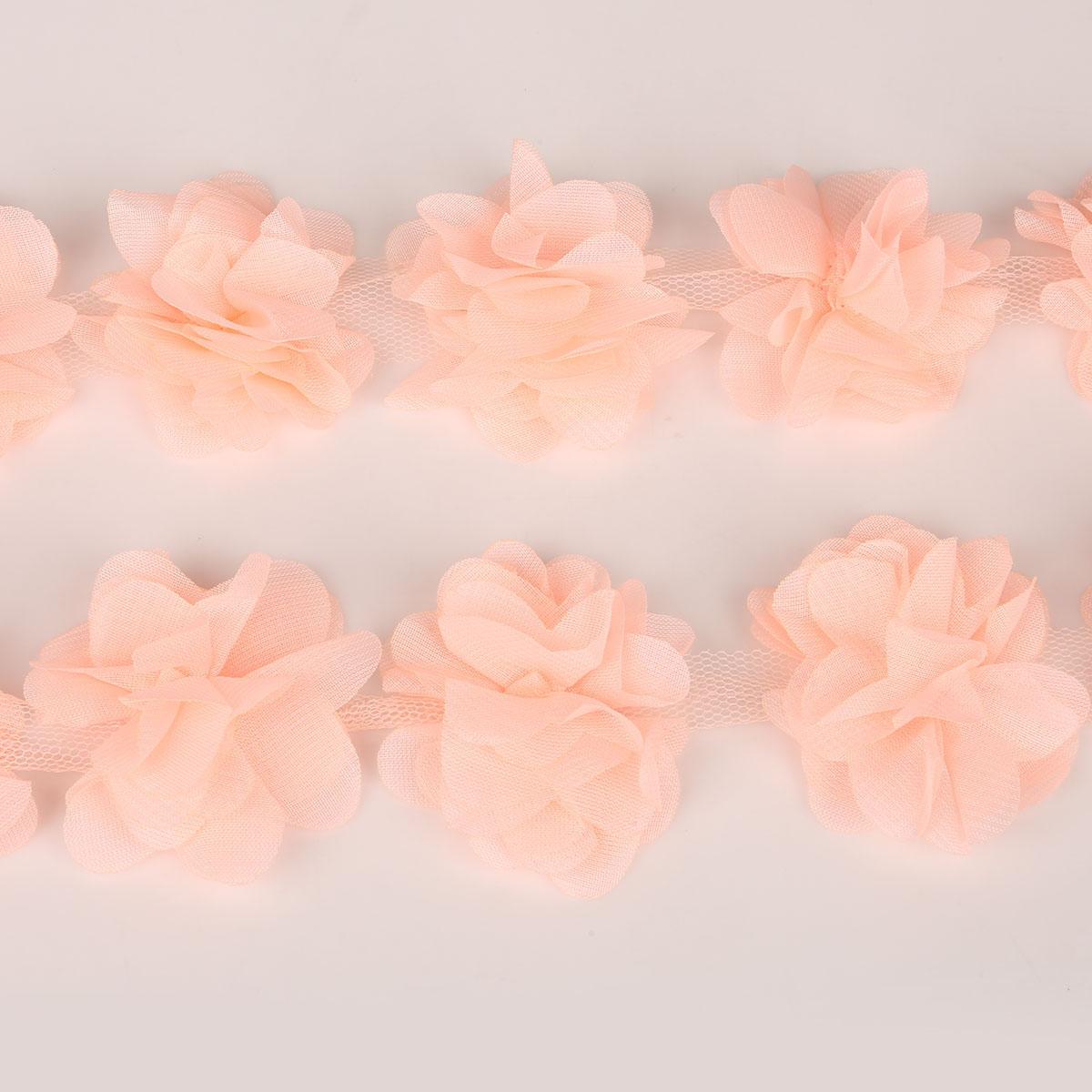 

1 ярд/сумка ручной работы с цветочным шифоновым кружевом DIY одежда аксессуары для ручного шитья 5cm 1yd/bag