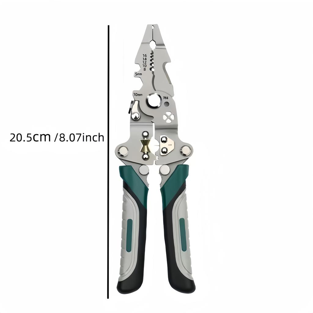 Multifunctional foldable wire stripping pliers: special wire stripping pliers for electricians, trimmable wires,etc.,folded design, convenient storage