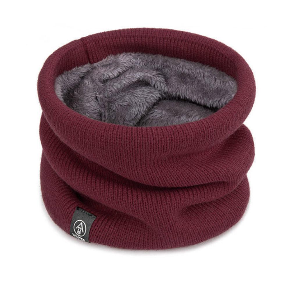 Winter Warm Knitted Neck Scarf for Women Men Plush Full Mask Outdoor Cashmere Solid Color Neck Scarves Thick Apparel Accessories