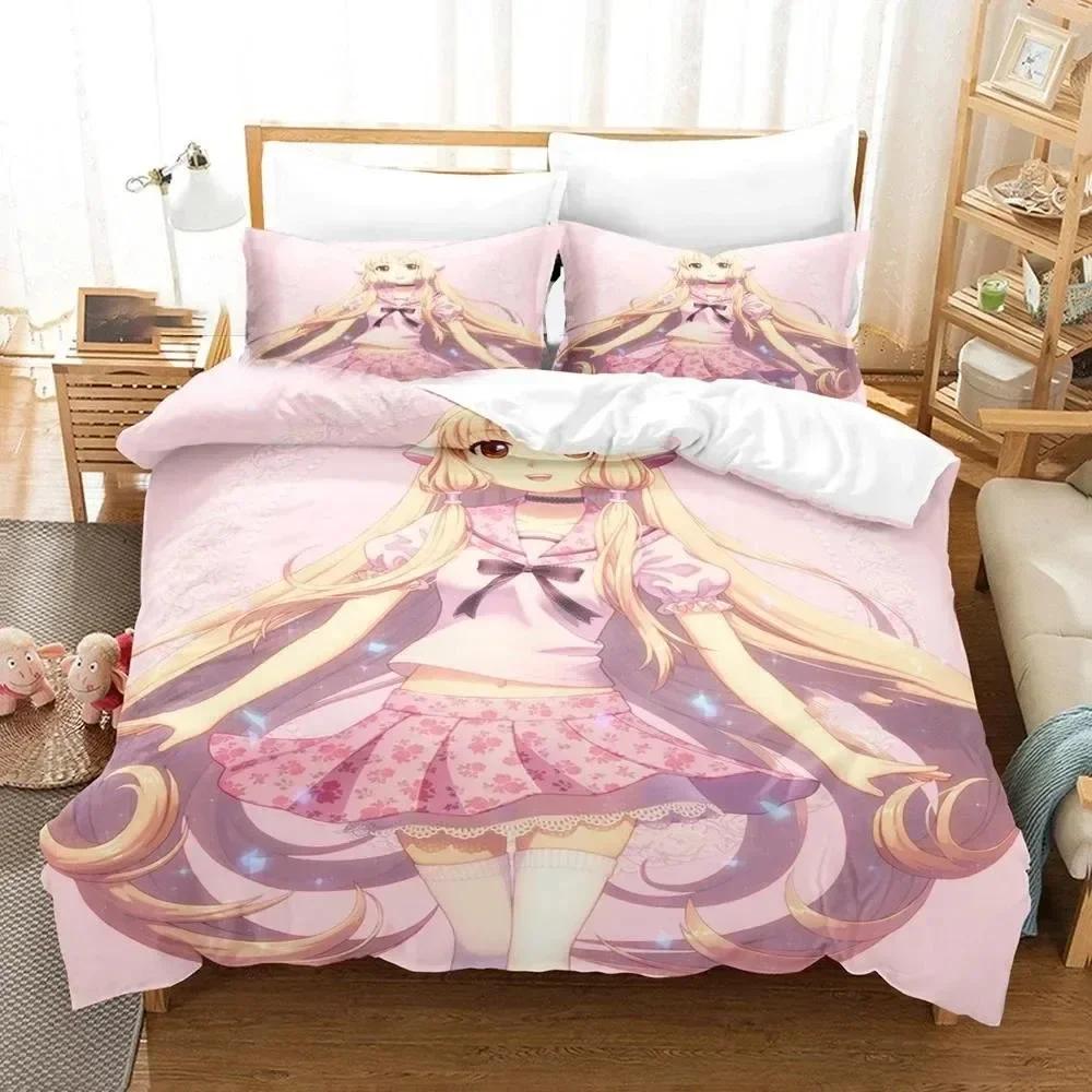 Luxury New 3D Print Anime Chobits Chi Bedding Set Boys Girls Twin Queen Size Duvet Cover Bed Kids Adult Home Textileextile
