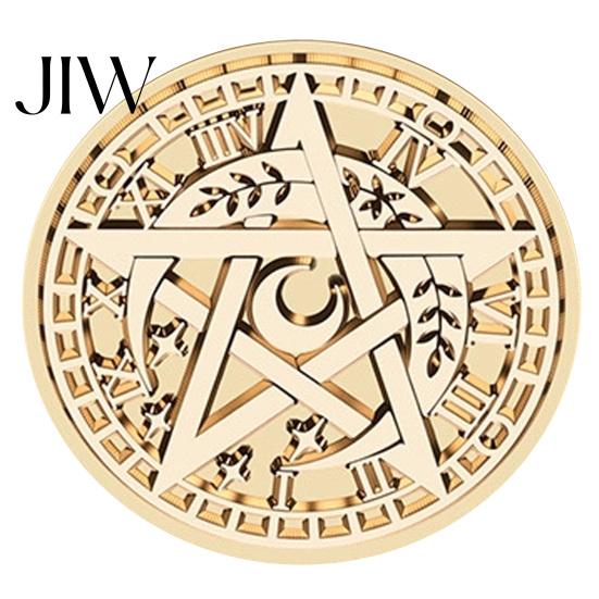 Creative Gift Packaging Vintage European Magic Themed Wax Seal Stamp Head, Solid Brass Exquisite Handmade Letter Sealing Engraved Head for Journal