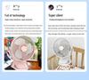 Ultra-Quiet Rechargeable Clip-On Fan with LED Night Light for Dorms and Desks