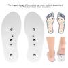 1 Pair Magnetic Therapy Health Transparent Silicone Anti Fatigue Massage Insole Pads (L)